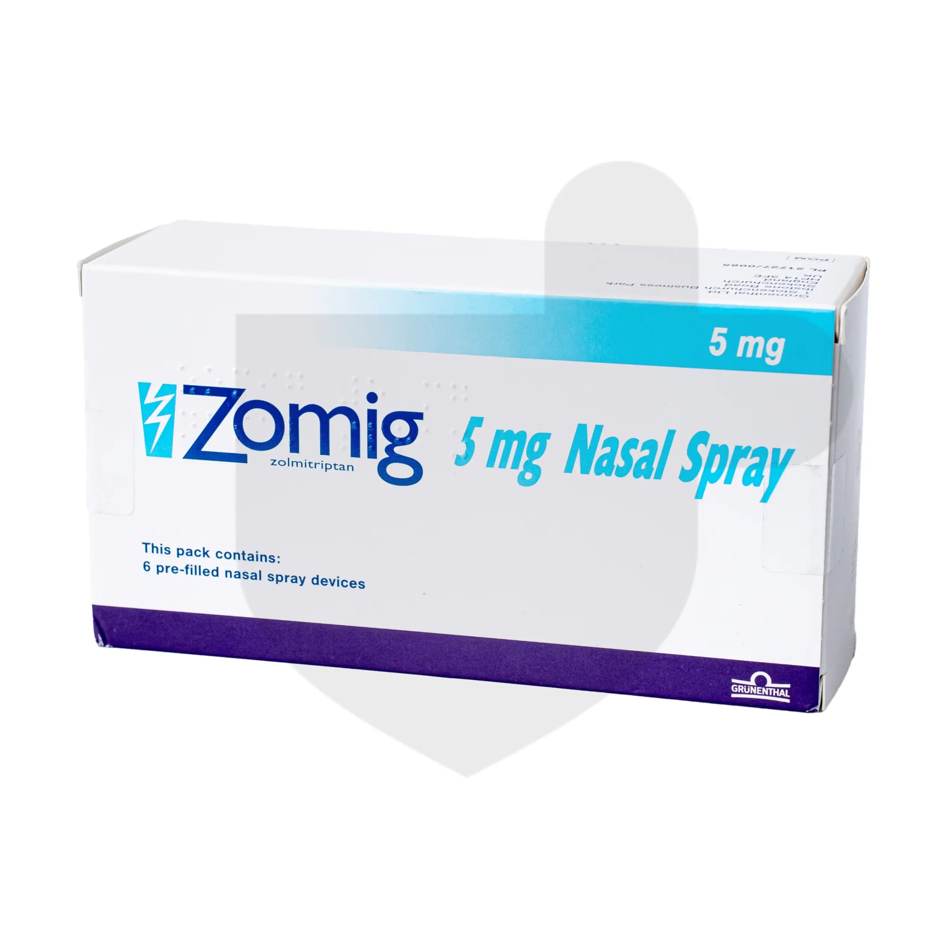 Zomig packaging which is available to order online from NowPatient with free next day delivery