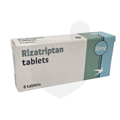 Rizatriptan packaging which is available to order online from NowPatient with free next day delivery