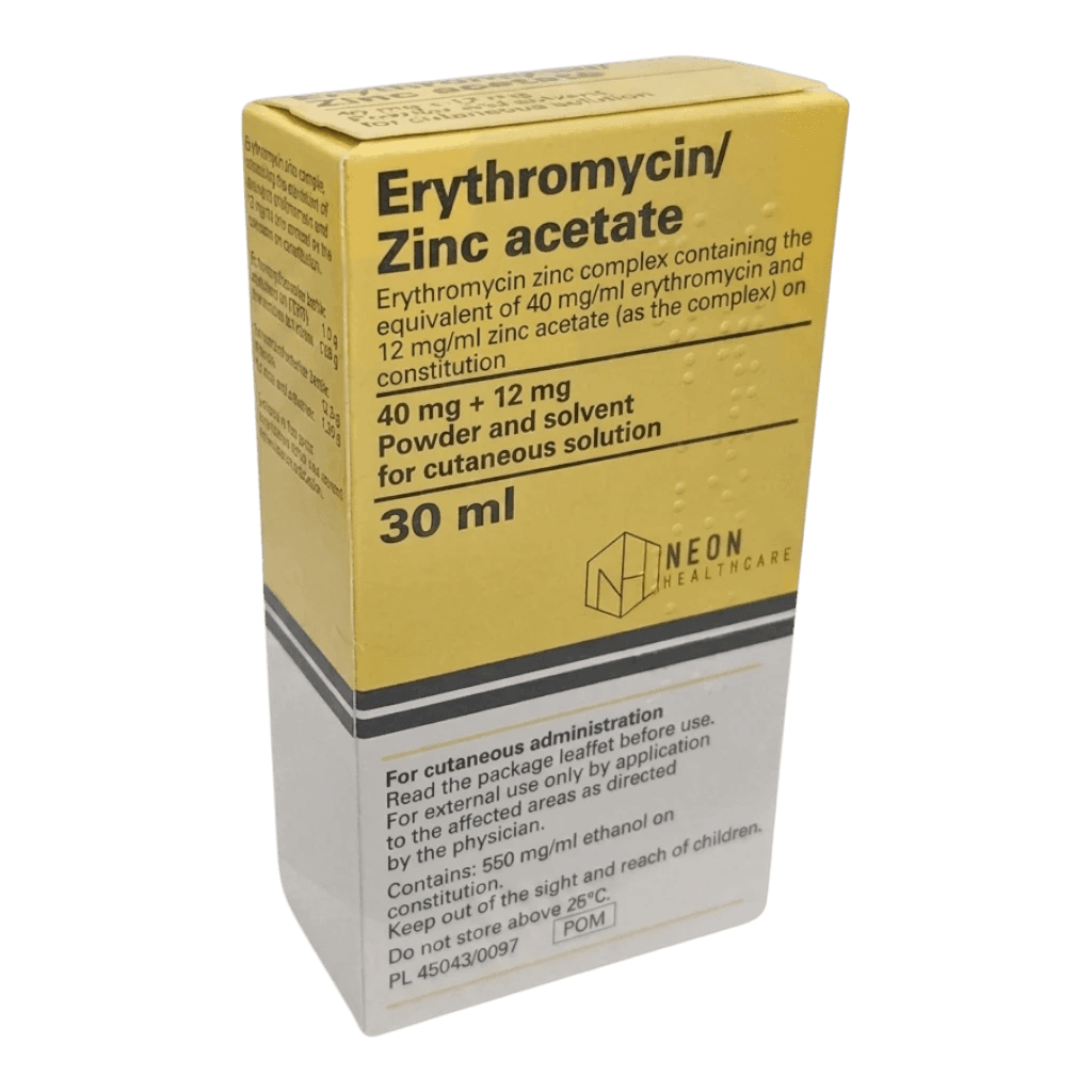 Erythromycin/Zinc Acetate packaging which is available to order online from NowPatient with free next day delivery