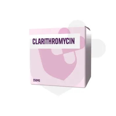 Clarithromycin packaging which is available to order online from NowPatient with free next day delivery