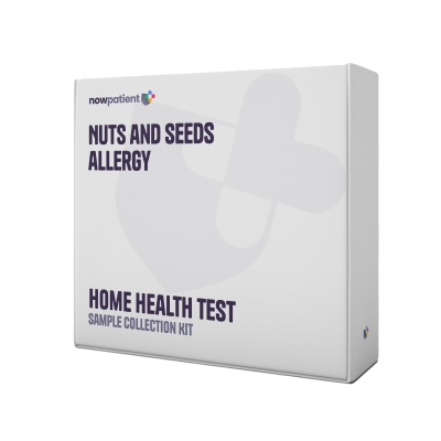 A Nuts and Seeds Allergy Test biomarker home health test kit available for order with free next day delivery.