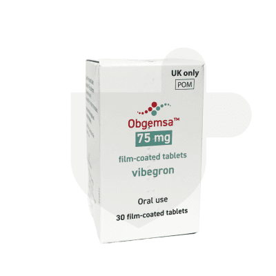 Obgemsa packaging which is available to order online from NowPatient with free next day delivery