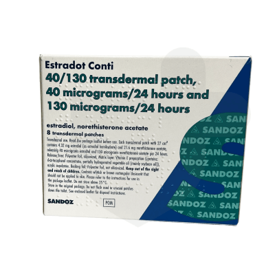 Estradot Conti packaging which is available to order online from NowPatient with free next day delivery