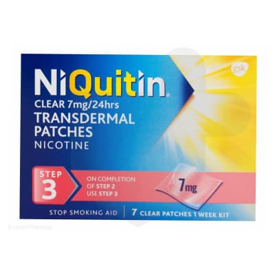NiQuitin Clear 7mg patches for quitting smoking