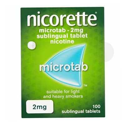 Nicorette Microtab 2mg sublingual tablets — NHS Quit Smoking treatment