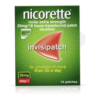 Nicorette invisi 25mg/16hours patches — NHS Quit Smoking treatment