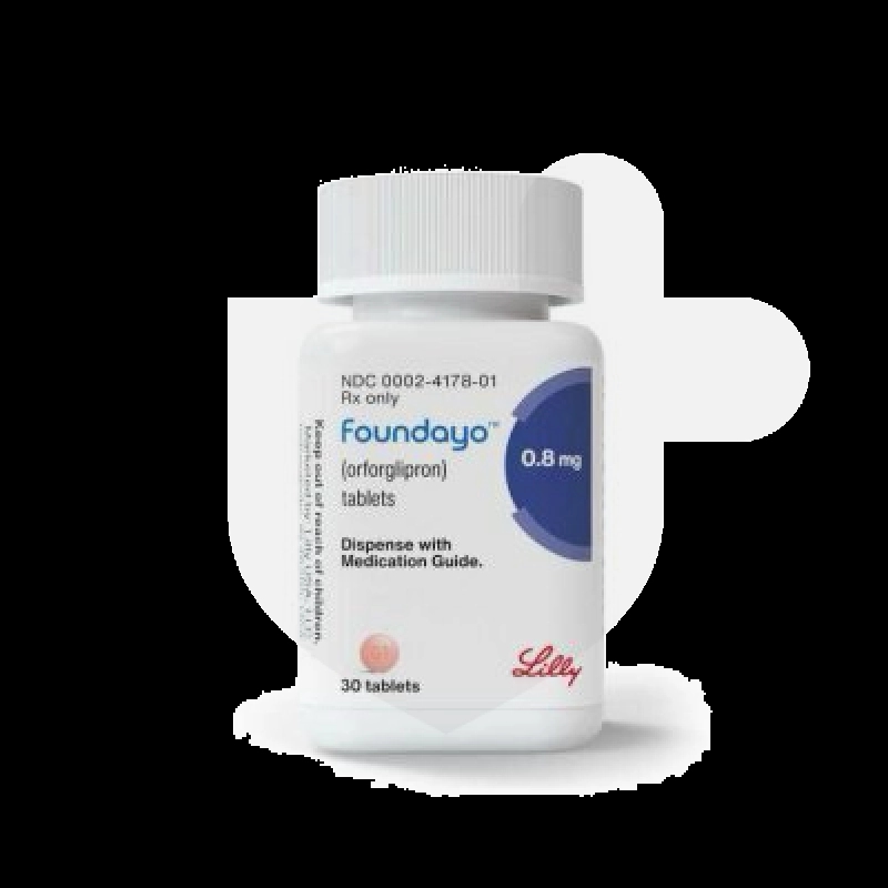 Foundayo packaging which is available to order online from NowPatient with free next day delivery