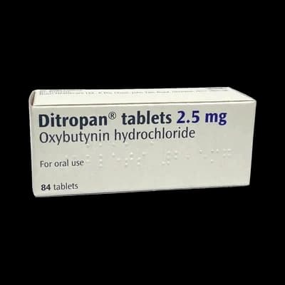 Ditropan packaging which is available to order online from NowPatient with free next day delivery