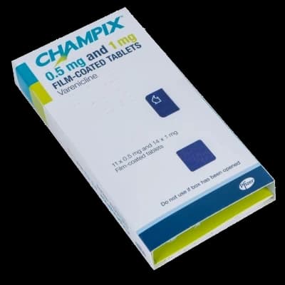 An image of Champix 0.5mg/1mg 2 week treatment initiation pack