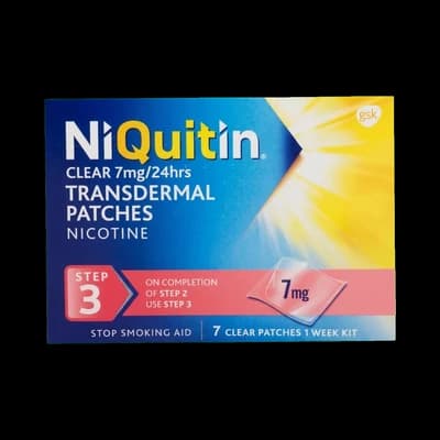 An image of NiQuitin Clear 7mg patches