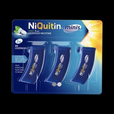 An image of NiQuitin Minis Mint 2mg lozenges