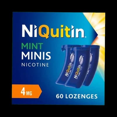 An image of NiQuitin Minis Mint 4mg lozenges