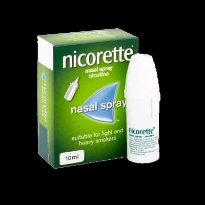 An image of Nicorette 500micrograms/dose nasal spray