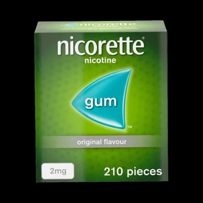 An image of Nicorette Original 2mg medicated chewing gum