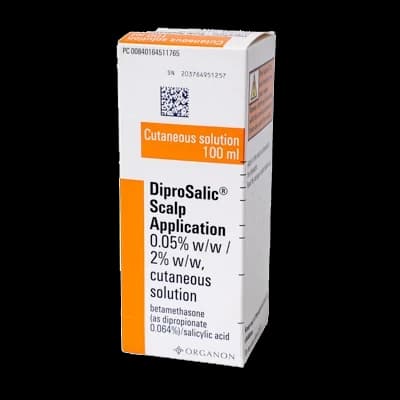 Diprosalic Scalp Application packaging which is available to order online from NowPatient with free next day delivery
