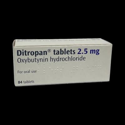 Ditropan packaging which is available to order online from NowPatient with free next day delivery