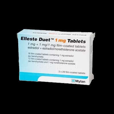 Elleste Duet packaging which is available to order online from NowPatient with free next day delivery