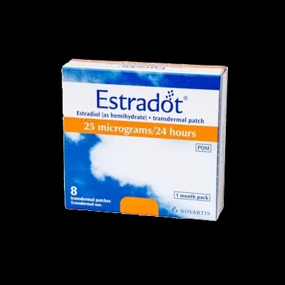 Estradot packaging which is available to order online from NowPatient with free next day delivery