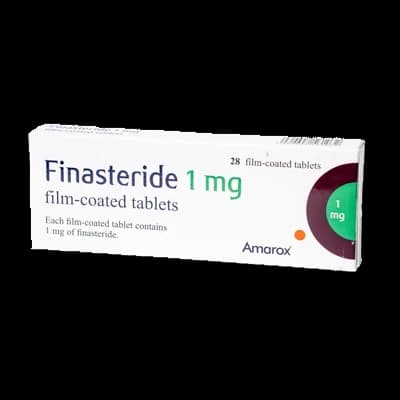 Finasteride packaging which is available to order online from NowPatient with free next day delivery