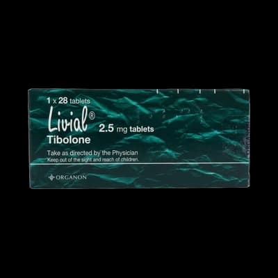 Livial packaging which is available to order online from NowPatient with free next day delivery