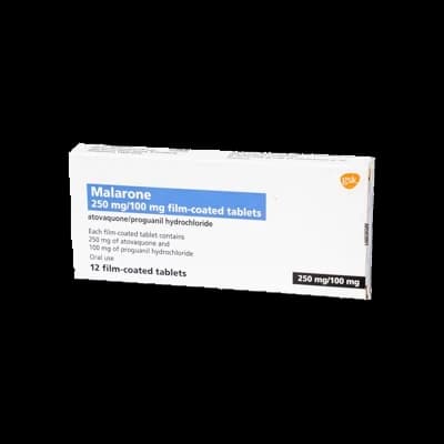 Malarone packaging which is available to order online from NowPatient with free next day delivery