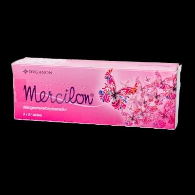 A box of Mercilon in pink with butterflies on it.