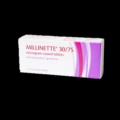 A box of Millinette 30/75 on a white background.