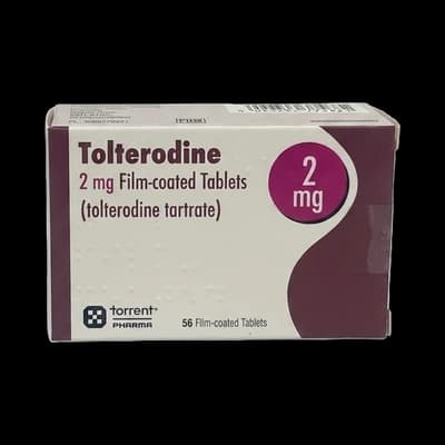 Tolterodine packaging which is available to order online from NowPatient with free next day delivery