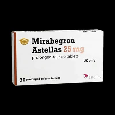 Mirabegron (formerly called Betmiga) packaging which is available to order online from NowPatient with free next day delivery