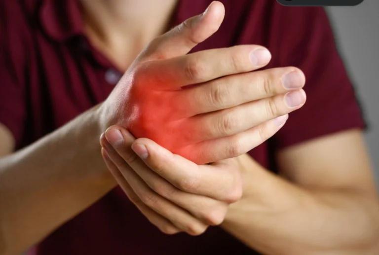 A man seeks treatment for pain in his hand and considers surgery or physical therapy based on A Guide to Arthritis Treatment: Medications.