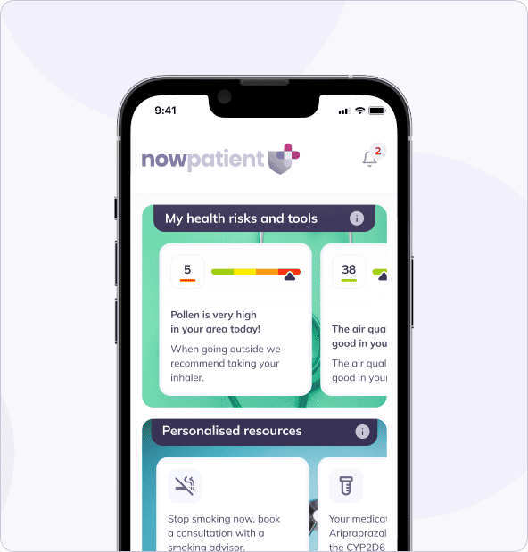 NowPatient mobile app for accessing GP Records.