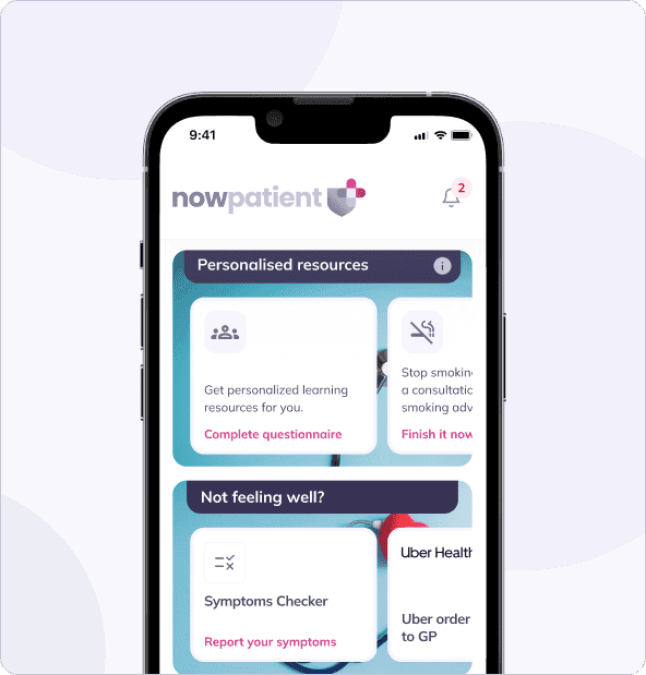 NowPatient's Personalized Learning dashboard