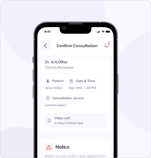 NowPatient's Virtual Health Services consultation booked