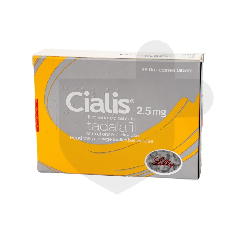 A box of Cialis tablets on a white background.