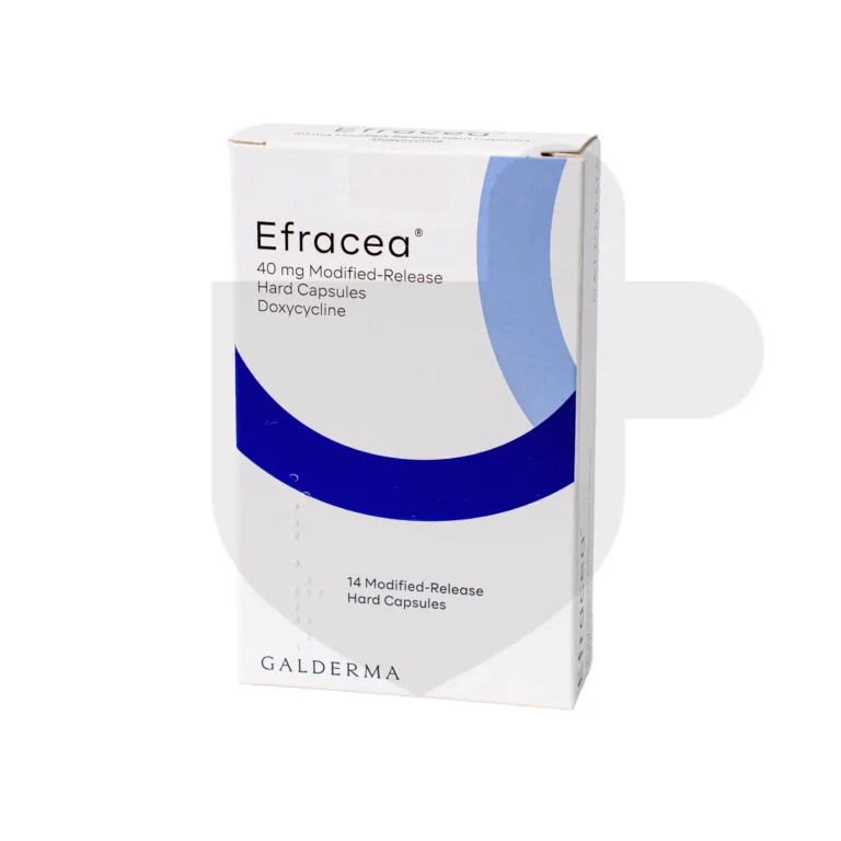 A box of Efracea on a white background.