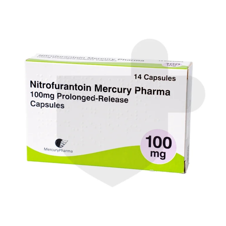 Nitrofurantoin capsules by Mercury Pharma, available in 100mg.