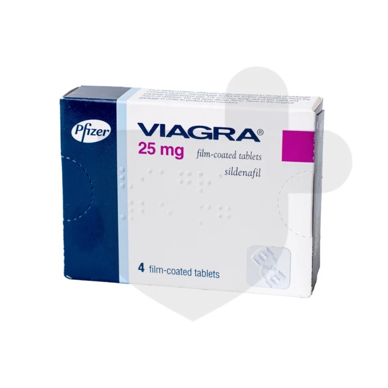 A box of Viagra tablets on a white background.