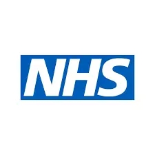 The NHS logo on a white background, promoting public health.
