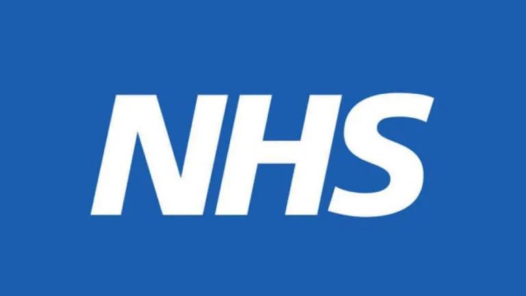 The NHS logo on a blue background, representing what is and what does it do.