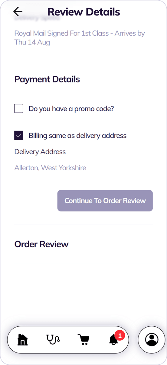 Confirm Billing Address - order