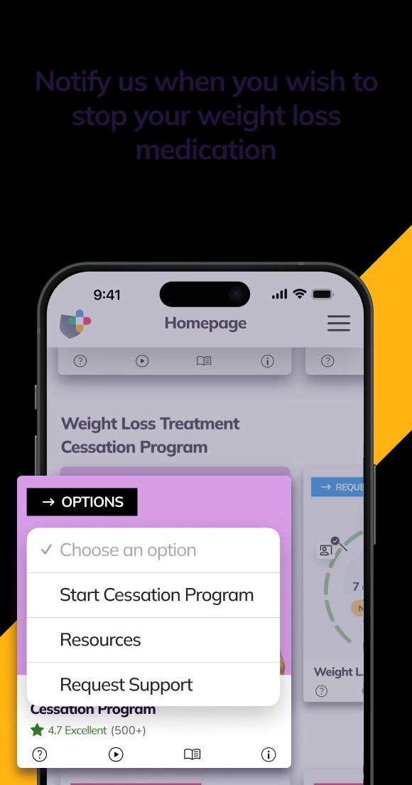 NowPatient Weight Loss Treatment Cessation Program Step 1
