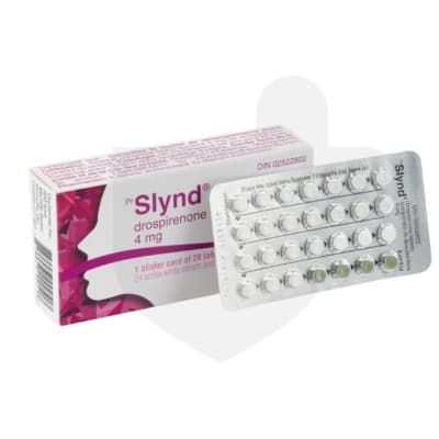 Slynd packaging which is available to order online from NowPatient with free next day delivery