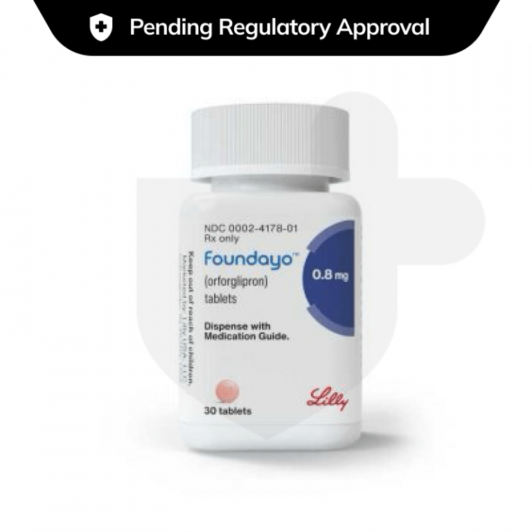 Foundayo packaging which is available to order online from NowPatient with free next day delivery
